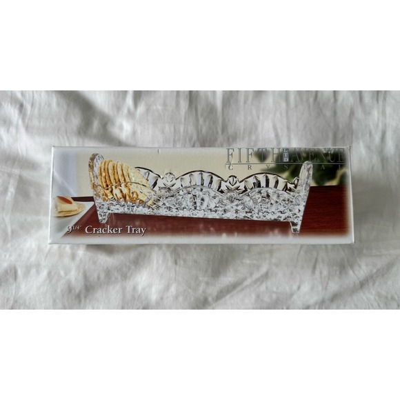 Fifth Avenue LTD Crystal Other - Fifth Avenue LTD Crystal Portico 12" Lead Crystal Cracker Dish Clear New Party